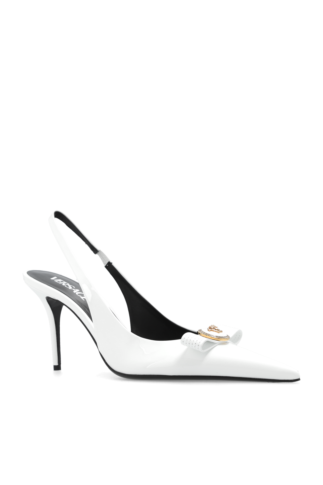 Black and deals white versace heels